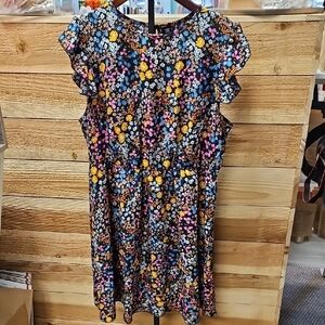 SHEIN Floral Dress - Black and Multicolor